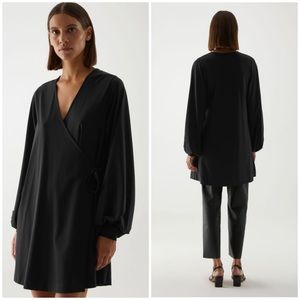 NWT COS Voluminous Sleeve Wrap Dress